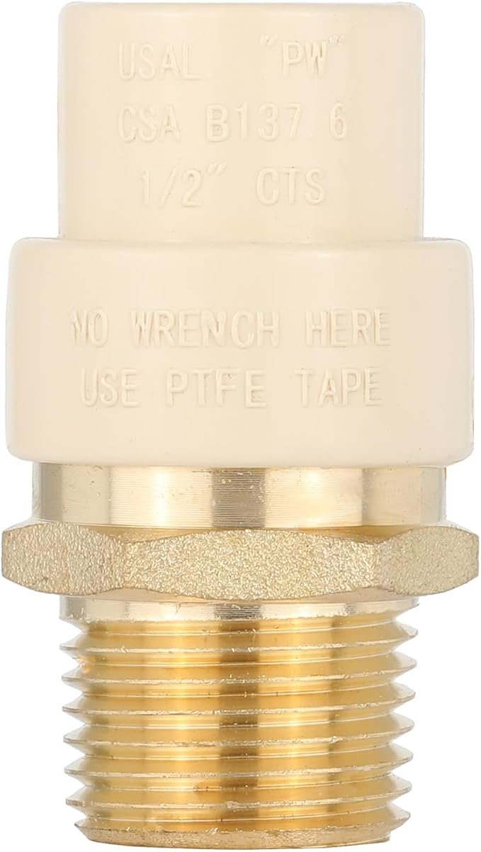 10 Pack EFIELD 1/2"CPVC x 1/2"Male NPT Transition Coupling Adapter | Male by EFIELDPEXTUBING