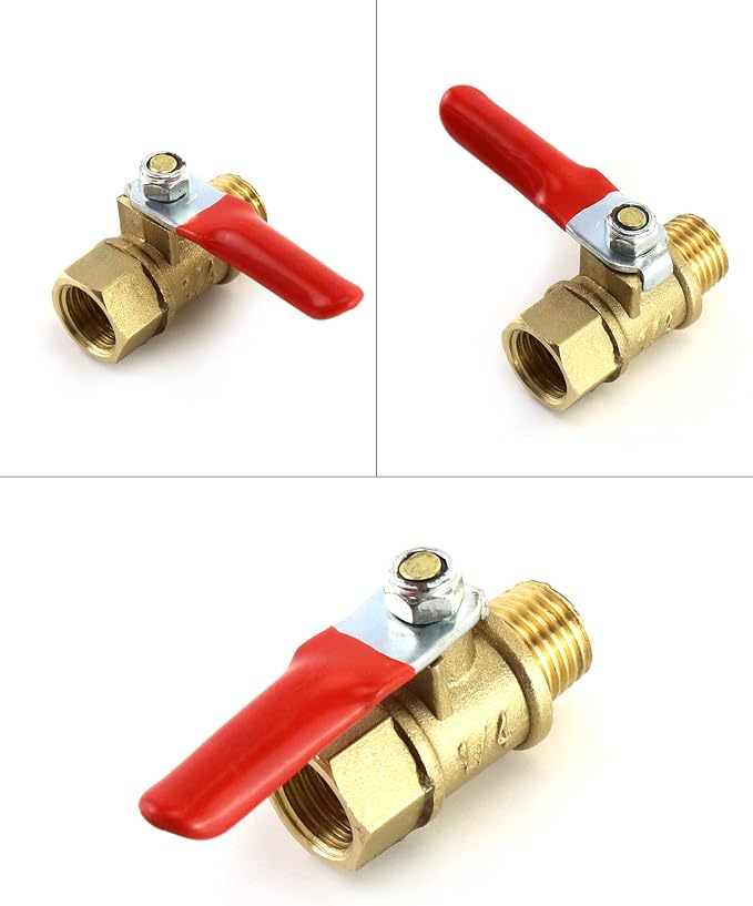 QWORK Ball Valve, 1/4" Male x Female NPT Thread Pipe Fitting Air Compressor - Image 4