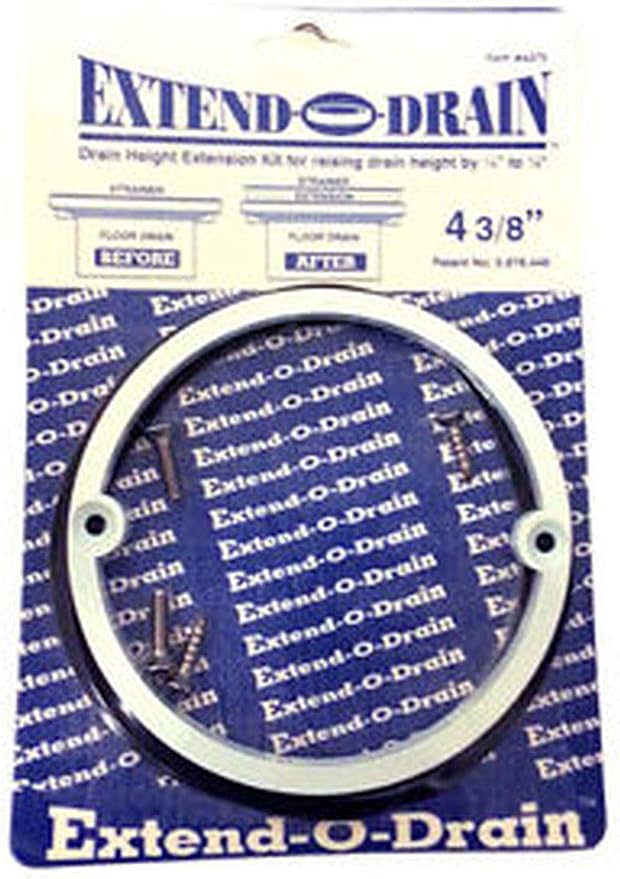 Extend-O-Drain Shower Floor Drain Height Extension Kit 4-3/8" by Extendo-O-Drain