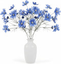 4 Pcs Deep Blue 24" Tall Artificial Cosmos Flowers by LINSIEARTIFICIALFLOWERS