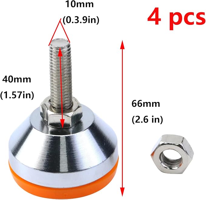 Antrader M10 Thread Adjustable Leg Leveler, 800 LB Capacity - Image 3