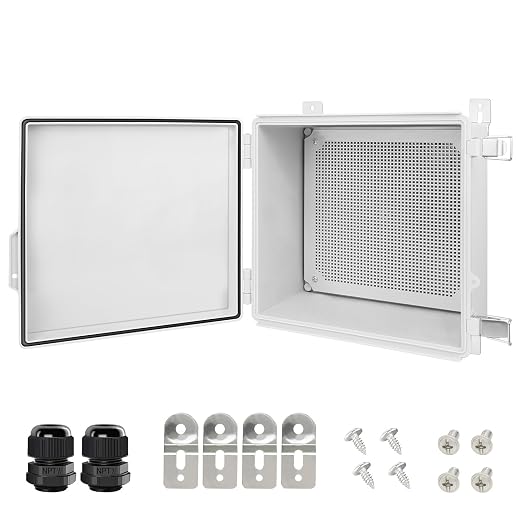 Electrical Box, IP67 Waterproof Hinged Cover Stainless Steel Latch Junction Box by LeMotech