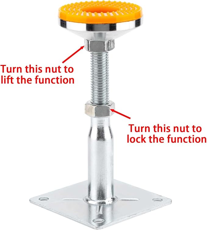 2 Pack Anti-Slip Shock Absorption, Adjustable Support Jack - Image 3