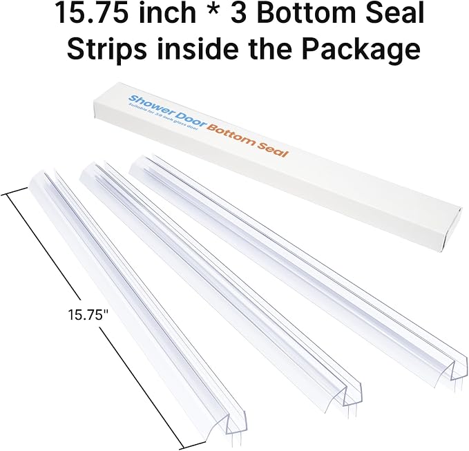 AmazerBath 3 PCS Shower Door Bottom Seal - Image 2