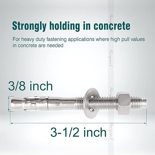 Concrete Anchors 3/8, Wedge Anchors - Image 2