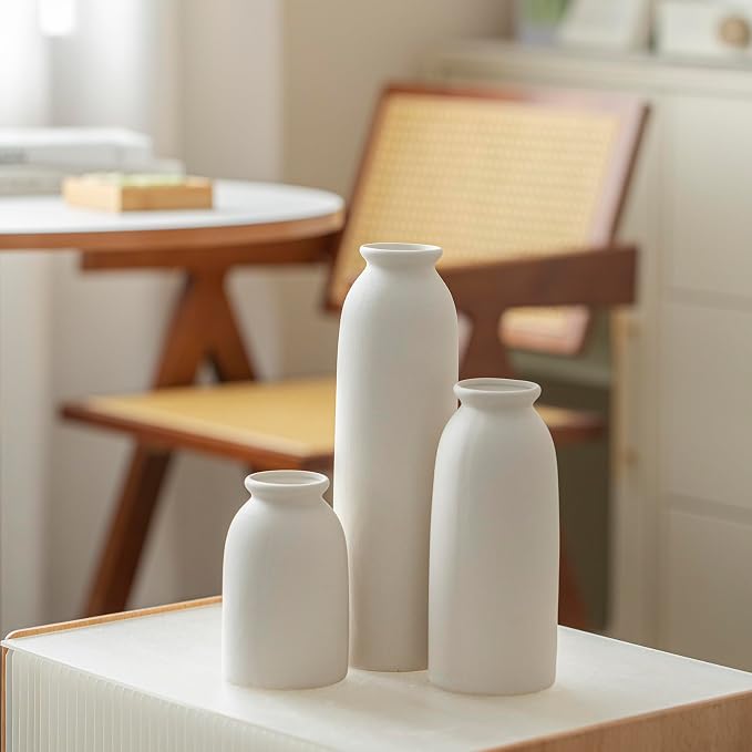Ceramic Vase Set-3, Small Flower Vases - Image 7