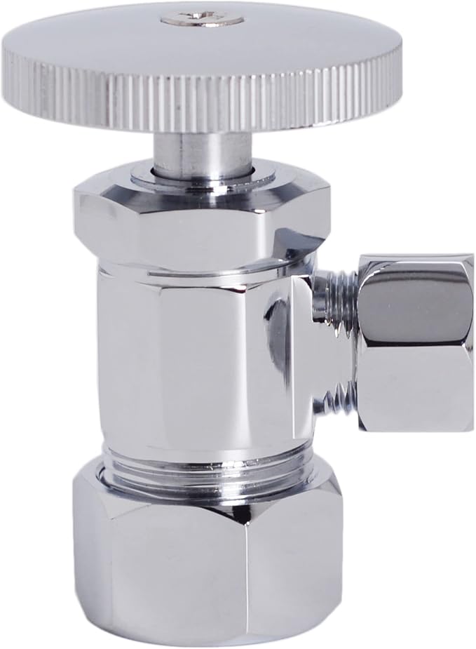 Westbrass A105-26 Round Handle Angle Stop Shut Off Valve, 1/2" Copper Pipe Inlet - Image 3