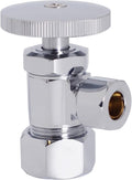 Westbrass A105-26 Round Handle Angle Stop Shut Off Valve, 1/2" Copper Pipe Inlet by Westbrass