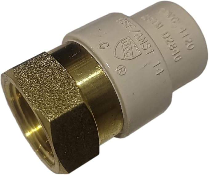 10 Pack XFITTING 1/2" CPVC to Brass FNPT Adapter 1/2" CPVC Female Adapter - Image 2