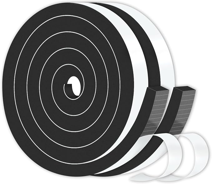 Door Weather Stripping, for Door and Window, 3/4 in x 3/4 in x 13Ft | Door Seal by MIKONIYA
