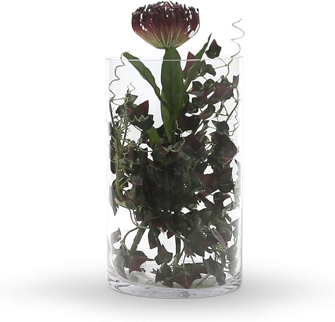 WGV Cylinder Vase, Width 7", Height 12", Floral Container, Planter Terrarium - Image 4