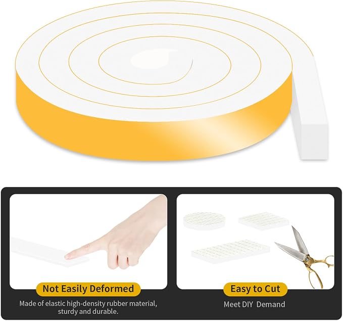Weather Stripping, High Density CR, Strong Adhesive, 1 in x 3/4 in x 13 Ft | - Image 4