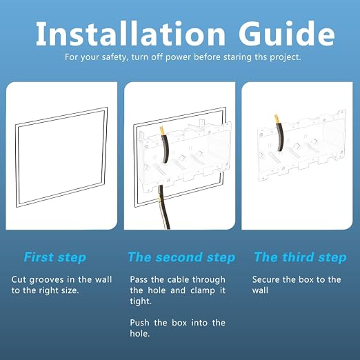 4 Gang Old Work Electrical Box, 71 Cu.in.Switch/Outlet Box, 1 Pack | Features - Image 3