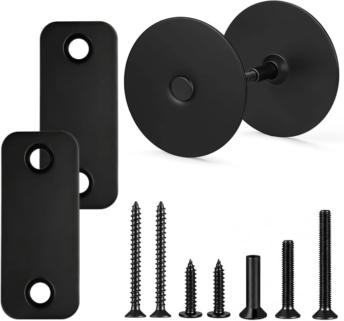 4PCS Door Hole Cover Plate Kit, 2-5/8" Diameter Deadbolt Cover & 1" x 2-1/4" by Unknown