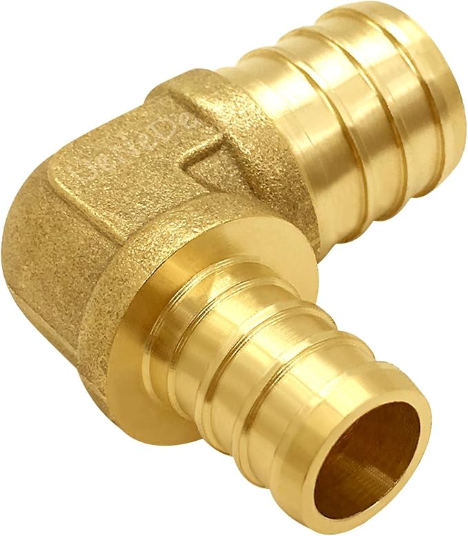 Uenede Brass 3/4 to 1/2 Inch PEX Coupling Crimp Pipe Tube Fitting Kit 15PCS | - Image 7