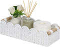 CubesLand Scalloped Toilet Paper Storage Basket W/Handle by CubesLand
