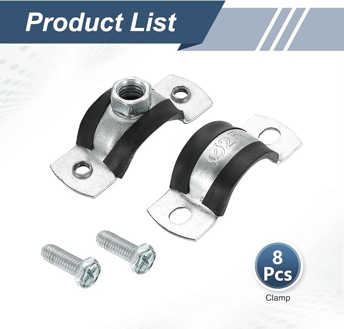 HARFINGTON 8 Pcs Split Ring Pipe Hanger 1" Galvanized Steel Sheet Wall Ceiling - Image 3