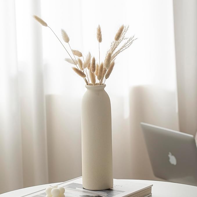 10.4 inches Tall Decorative Ceramic Vase Set, 3 Pieces, 10 inches Nordic Modern - Image 2