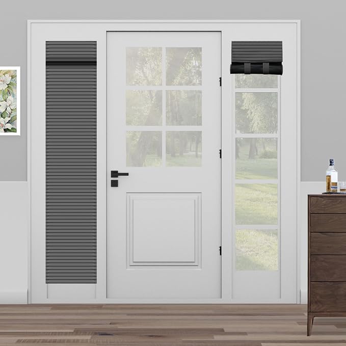 Muamar French Door Curtains Privacy Door Blind, Front Door Window Curtain by Muamar