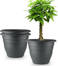 RooTrimmer 3 Pack Large 16 Inch Plastic Plant Pots by RooTrimmer