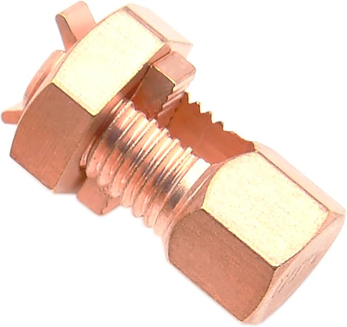 FDXGYH 4 Pack Grounding Split Bolt Connector Copper Grounding Clamps Bolt - Image 2