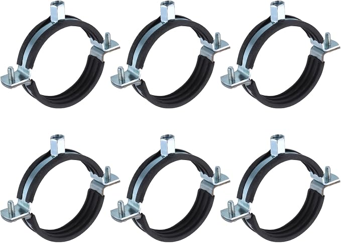 uxcell 6 Pcs Split Ring Pipe Hanger, 75mm/3inch Adjustable Pipe Bracket Clamp by uxcell