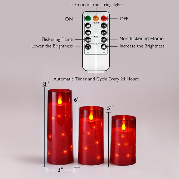 Homemory 9 Pcs Flameless Candles - Image 6