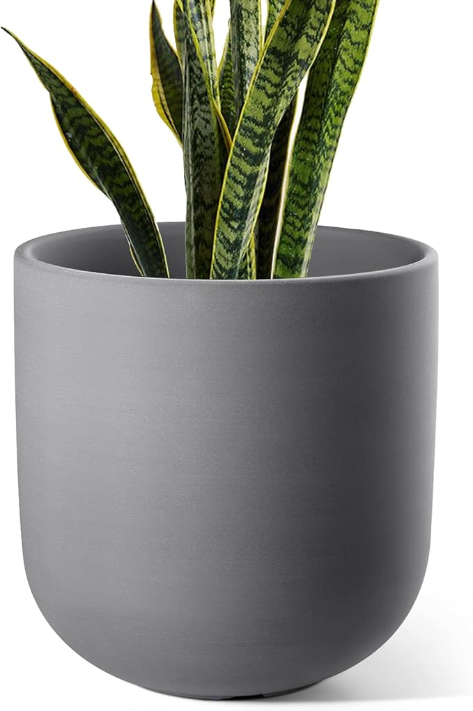 LE TAUCI 10 Inch Plant Pot, Ceramic Pots by LETAUCI