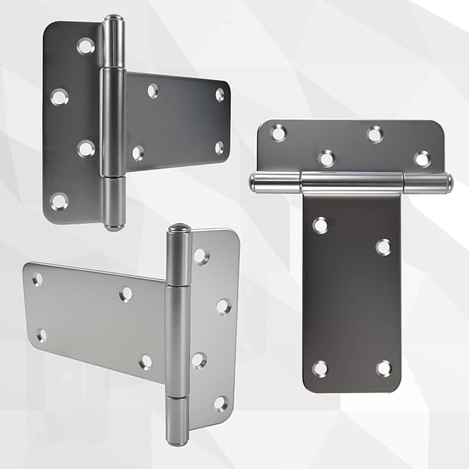 5 in T-Strap Shed Door Hinges, 260 Lbs Capacity, Gate Strap Hinges, Wrought - Image 5