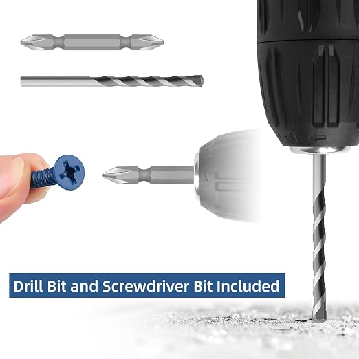 1/4" x 3-1/4" Concrete Screw Anchor Blue Flat Head Screws - Image 5