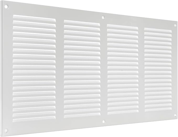 16 x 8 Inch White Galvanized Steel Return Air Register Vent Cover, AC Vent Cover by ECOPROVENT