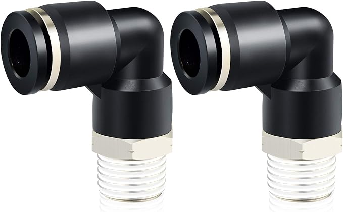 TAILONZ 5/32" x 1/4" NPT Push to Connect Elbow Fitting 2pcs | Copper&Plastic - Image 7