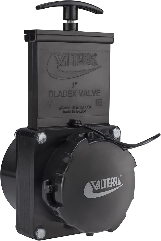 Valterra 3" Stainless Steel RV Waste Dump Gate Valve w/Cap by Valterra