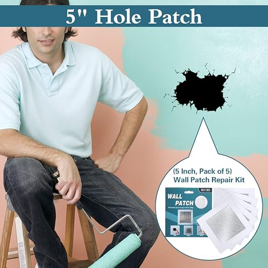 5'' by 5'' Drywall Patch Kit, Large Hole Patch - Image 7