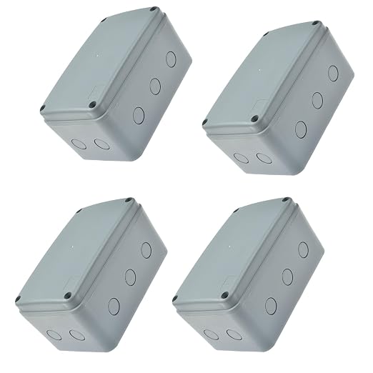 Nineleaf 4 PK ABS Plastic Dustproof Waterproof IP66 Junction Box Outdoor by NineLeaf