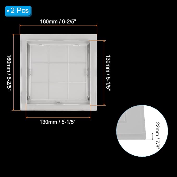 PATIKIL 5x5 inch Removable Hinged Access Panel - Image 2