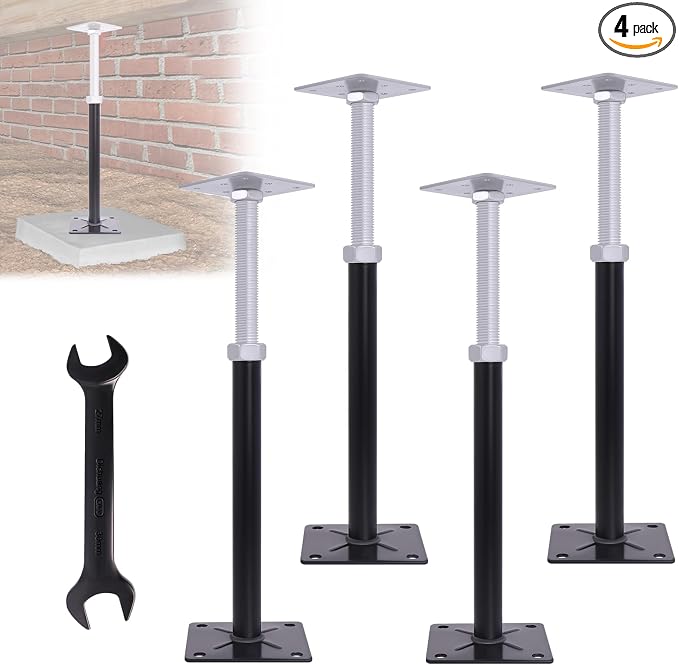 House Floor Jacks for Leveling, Crawlspaces Porches, Roof Beams, 11000lbs Load by Zejoot