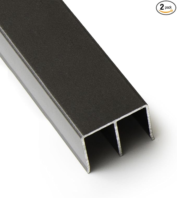 Top Double Channel Track for Bypass & French Sliding Screen Doors, Aluminum | by MetroScreenworks