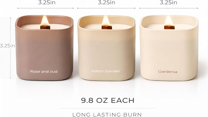 Set of 3 Premium Scented Soy Candles Gift Set | Nature's Bloom Collection - Image 4