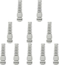 10Pcs NPT 3/8" IP68 Waterproof Cable Gland Flex Spiral Strain Relief Grey Nylon by LeMotech