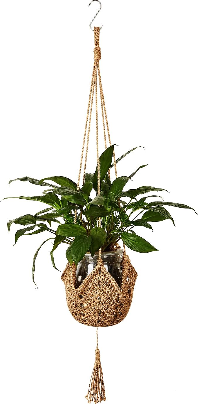 Shappy 1 Pack Boho Macrame Plant Hanger, Large Hanging Planter Plant Holder Pot by Shappy