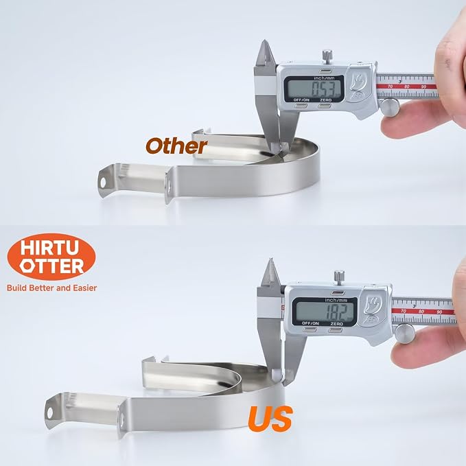 6 PCS 3-1/2 Inch, 304 Stainless Steel Thickened Pipe Clamps, Heavy-Duty Two - Image 8