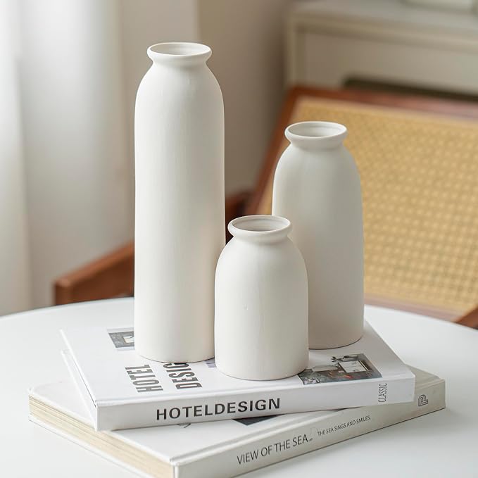 Ceramic Vase Set-3, Small Flower Vases - Image 5
