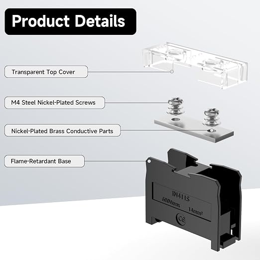 4Pcs DIN Rail Terminal Blocks - Image 4