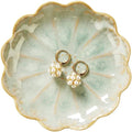 Lotus Ring Holder Dish Small Indoor Ash Tray, Ceramic Dessert Plate Trinket by JAMEND+CLXP