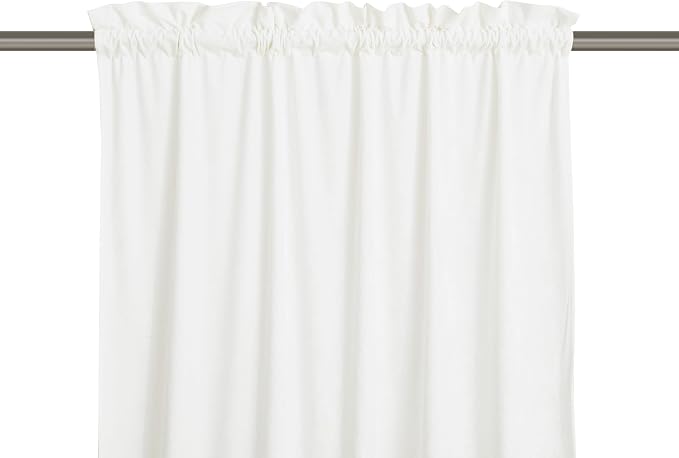 Chezmoi Collection Lux Cream White Crushed Velvet Curtains 2 Panel Set - Image 8