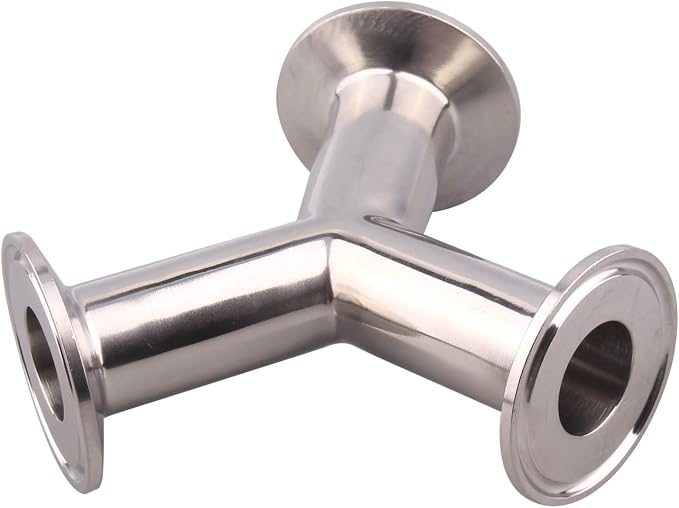 DERNORD Tri Clamp Wye Clamp End True Y Type Cross Tee Tube Stainless Steel 304 - Image 5