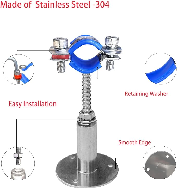 Wall Mount Ceiling Mount Pipe Supports, Adjustable Pipe Clamps、Hangers、 - Image 4