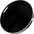 Black Round Decorative Tray by Omuriko