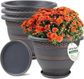 12 Inch Plaid Plant Pots 4 Pack by Usocik